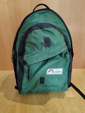 Vintage Lowepro Camera Backpack Green Black